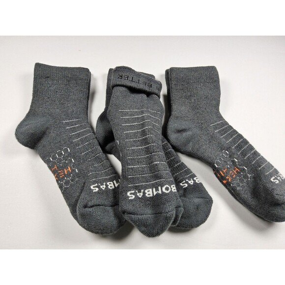 Bombas Hex Tec Hike Hiking Quarter Socks Lot Of 3 Pairs Size M - Picture 3 of 4